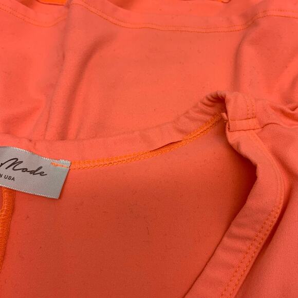 Rae Mode Plus Size 1XL Tank Dress Stretch Swing Sleeveless Neon Orange Womens - Picture 4 of 8